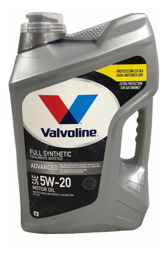 Aceite Sintetico 5w-20 Valvoline Advanced 5 Litros