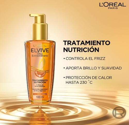 Aceite Óleo Extraordinario 100 Ml Elvive L'oréal Paris.