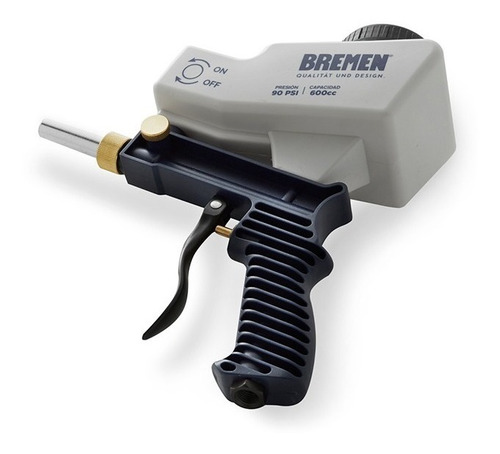 Imagen 3 de 5 de Pistola Arenadora Gravedad Neumatica Bremen Cuerpo Metalico Cod. 4648 Dgm