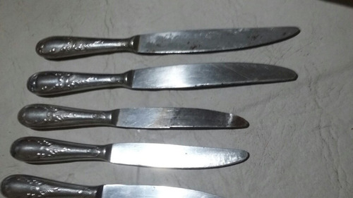 9 Cuchillos Con Mango Labrado. Inoxi. Ideal Para Artesanos (Usado)
