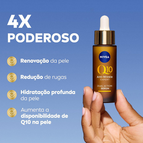 Nivea Creme Facial Q10 Energy Vitamina C Dia + Noite + Sérum Todo Tipo De Pele Dia/noite
