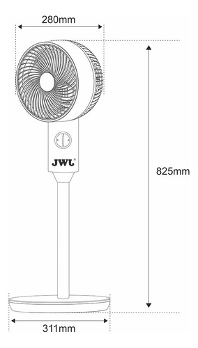 Ventilador De Piso 3 Velocidades Silencioso Jwj