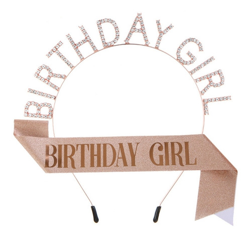(d) Diadema Para Niña Cumpleañera, Brillante, Accesorio Foto