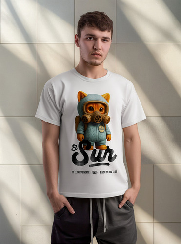 Remera El Eternauta- Gato Eternauta - 100% Algodón Premium
