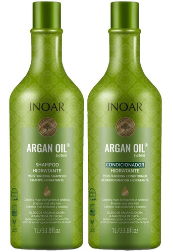 Kit Inoar Argan Oil System Shampoo + Condicionador 2x1000ml
