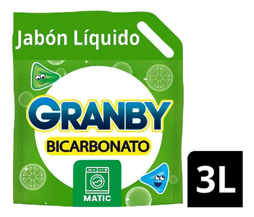 Jabon Liquido Granby 3 Litros Matic Pack 2 Unidades
