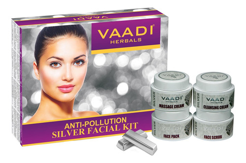 Vaadi Herbals Kit Facial  Kit Facial Plateado Con Polvo De