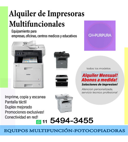 Alquiler De Fotocopiadoras - Equipos Multifunción