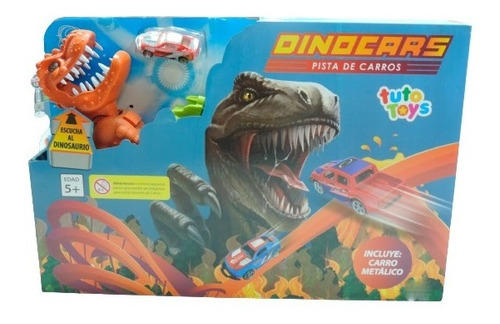 Pista De Carros Dinosaurio T-rex Gratis Un Hotwheels