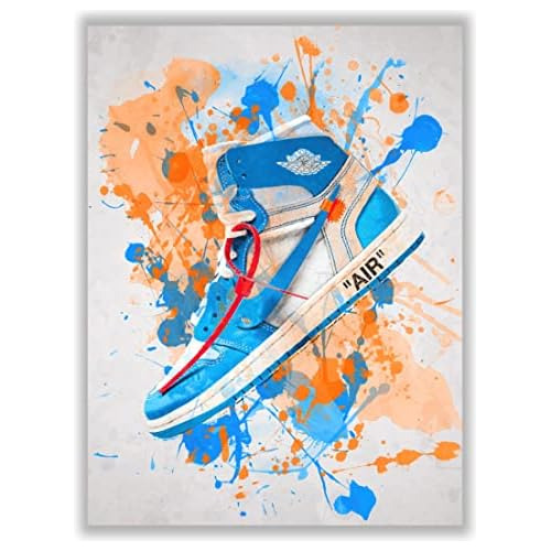 Póster Hypebeast Blue Sneaker Air - (12x16 Pulgadas) S...