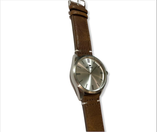 Reloj Stone Hombre Malla De Cuero St1060 Garantía Oficial