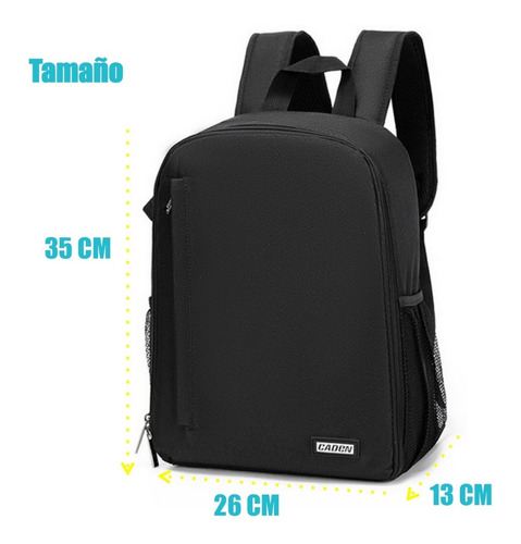 Imagen 7 de 10 de Mochila Backpack Caden Camara Profesional Dslr Waterproof