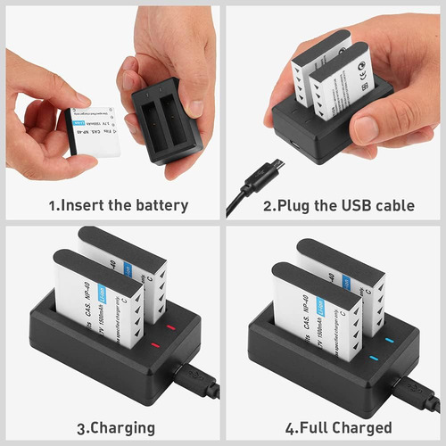 ` Baterías For Video Cámara Geekam Np-40 1500mah Con