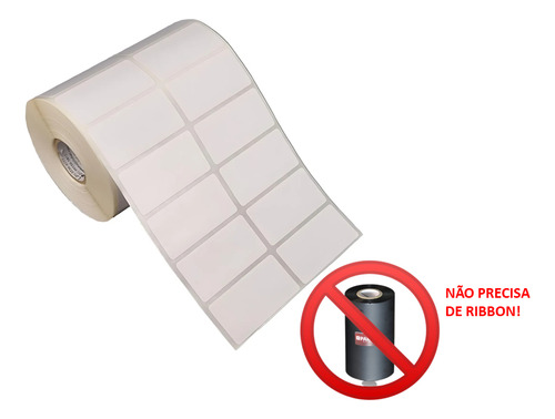Kit C/ 3 Rolos Etiqueta Térmica 40x25mm Full Zebra 2 Colunas