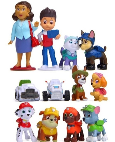 Set 12 Figuras Paws Patrol Patrulla Canina.