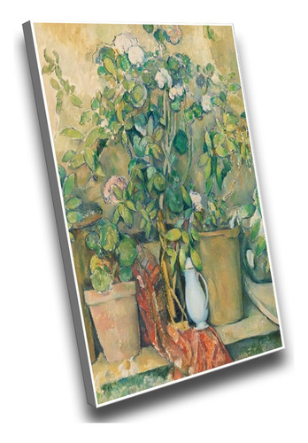 Quadro Vaso De Barro E Flores Paul Cezanne C/moldura