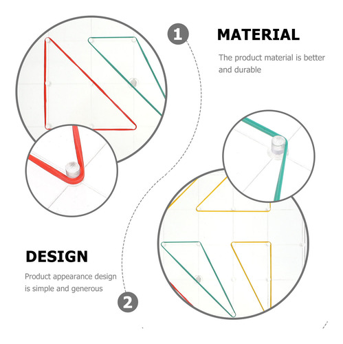 2 Piezas De Aprendizaje De Geometría De Uñas Para Matemática