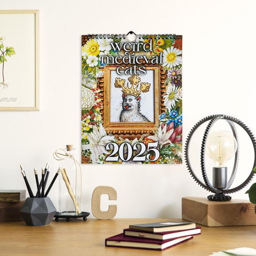 Calendario De Gato Medieval 2025 Calendario De Pared De Gato
