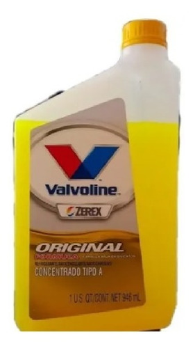 Refrigerante Anticongelante Valvoline Zerex Amarillo X 946ml