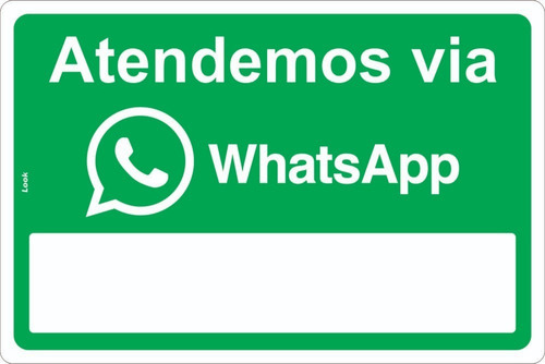 Placa Aviso Sinalização Atendemos Via Whatsapp Telefone | Parcelamento sem  juros