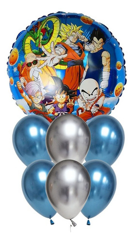 Set De Globos Decoración 7 Uds Personajes Dragon Ball Z