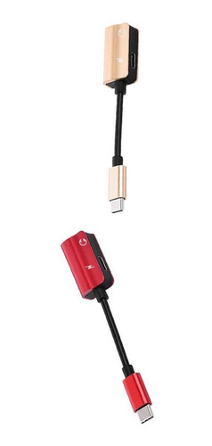 Imagen 1 de 12 de 2 Unidades Adaptador De Tipo C A 3,5mm Cargadores Usb C
