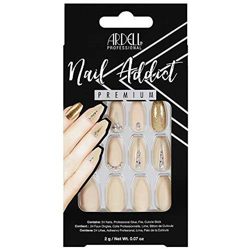 Set De Uñas Artificiales Ardell Nail Addict Premium, Nude Je