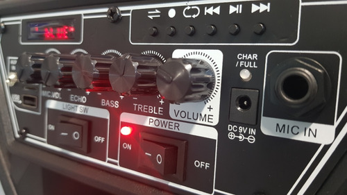 Parlante 12'' Karaoke Portátil Bluetooth Micrófono Inalámb.