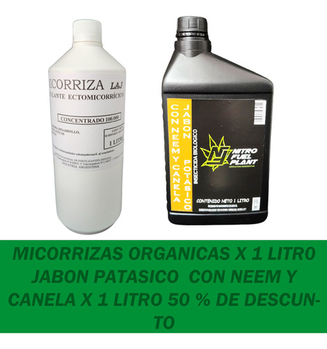 Micorrizas Laj Organicas + Jabon Potasico Con Neem Y Canela 