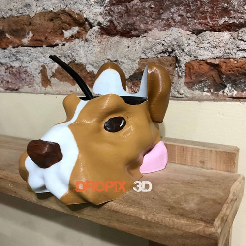 Imagen 2 de 8 de Mate 3d Fox Terrier Incluye Bombilla Pintado A Mano Perro