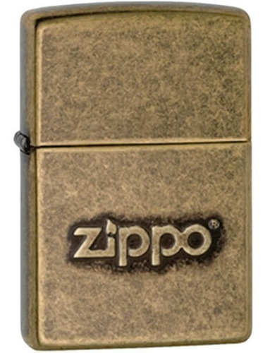 Isqueiro Zippo com logotipo de latão antigo