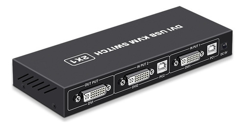 Conmutador Dvi Kvm 2 En 1 4k Con Teclado Usb Compartido Para