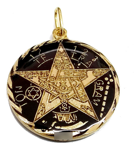 Pentagrama O Tetragrámaton 7 Metales Ritualizado Con Cadena