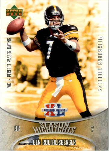 2006 Steelers Upper Deck Super Bowl Xl #sh2 Ben Roethlis