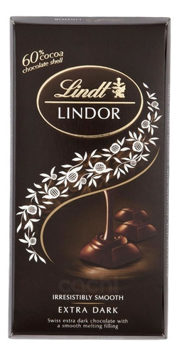 Chocolate Lindt Lindor Extra Dark 100grs