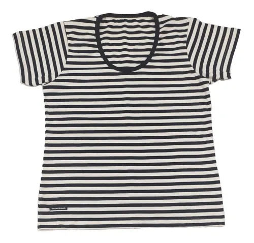 Remera rayada blanca y negra hombre hotsell