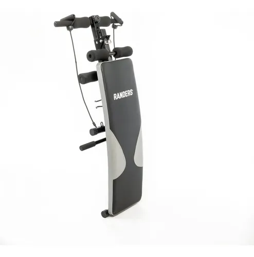 Banco Para Abdominales Randers C/accesorios Gym Ejercicios Negro/gris