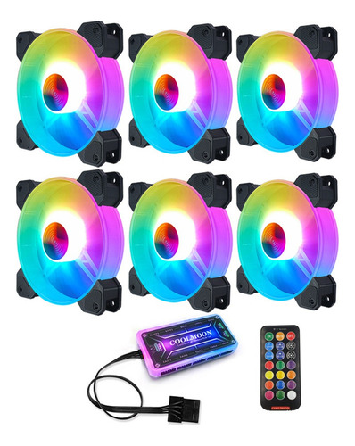 Ventilador De Enfriamiento De Chasis Coolmoon Rgb De 120 Mm