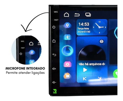 Multimídia Android 32gb 3gb Ram H-tech Usb Bluetooth Touch