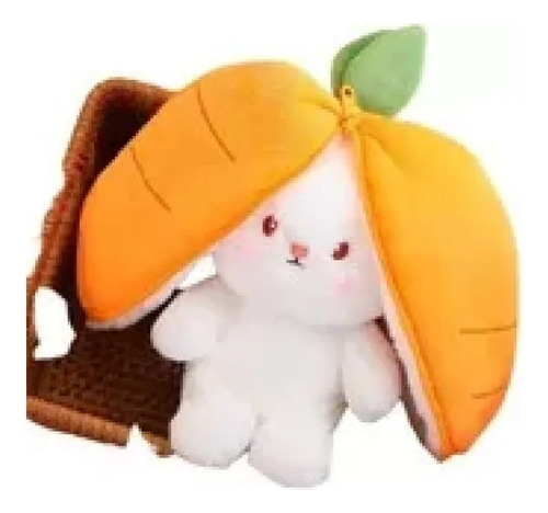 Conejo Fresa, Peluche Transformable 35 Cm, Almohada