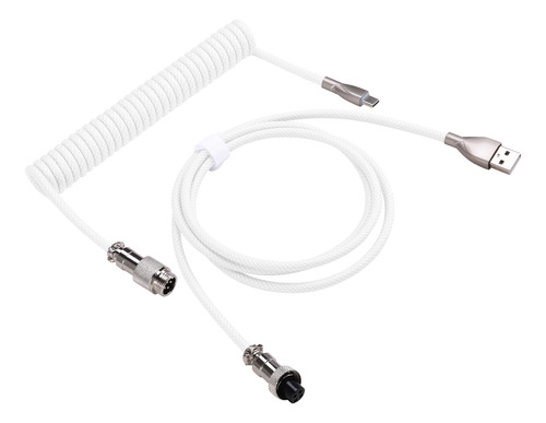 Cabo De Teclado Em Espiral Usb C Cabo De Teclado Mecânico Tr