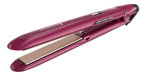 Plancha de cabello Remington Pro 1" Flat Iron with Triple Infusion Micro-Conditioner Technology borgoña con placas de cerámica 110V - S7740