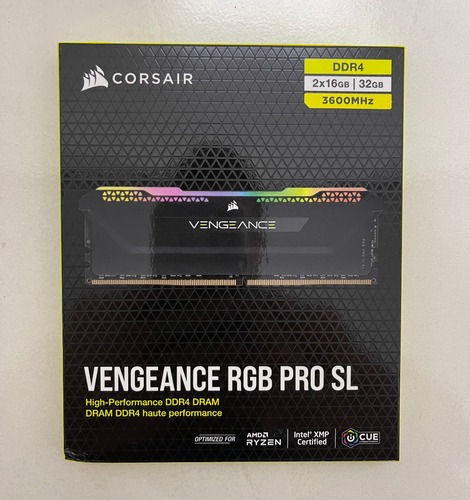 Imagen 2 de 2 de Memoria RAM Vengeance RGB Pro SL color negro 32GB 2 Corsair CMH32GX4M2D3600C18