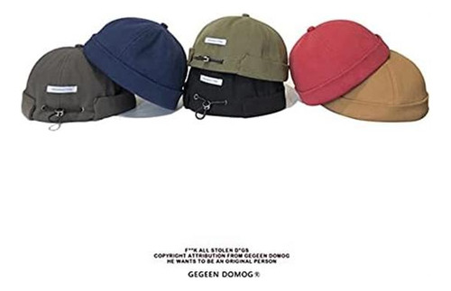 Gegeen Domog Hombres Beanie Docker Cap Rolled Cuff Retro Sku
