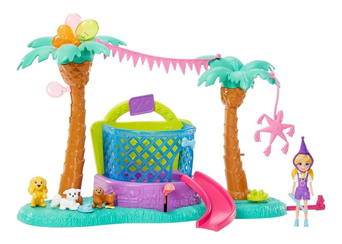 Polly Pocket Bounce Bark Puppy Park, Tema De Cumpleaño Jms