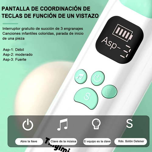 Aspirador Nasal Electrico,nasal Con 3 Cabezales De Silicona