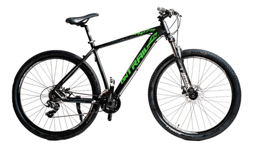 Bicicleta Mtb Firebird Alum R29 21v Full Shimano. Color Negro/verde Tamaño Del Cuadro L