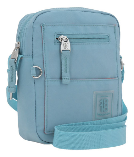 Crossbody Chico Chenson 1818 Zilp Color Azul Multiples Bolsa Acabado De Los Herrajes Níquel Color Azul Acero Correa De Hombro Azul Acero Diseño De La Tela Lisa