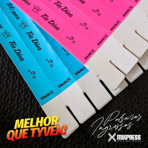 Imagem 3 de 6 de Pulseira Identificação Nylon Impressão Simples . 100 Unids