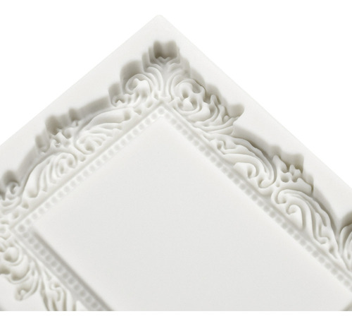 Para Molde De Silicona Para Fondant Con Marco En Relieve